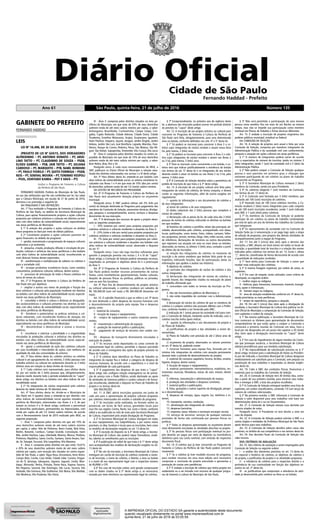 GABINETE DO PREFEITO
FERNANDO HADDAD
LEIS
LEI Nº 16.496, DE 20 DE JULHO DE 2016
(PROJETO DE LEI Nº 624/15, DOS VEREADORES
...