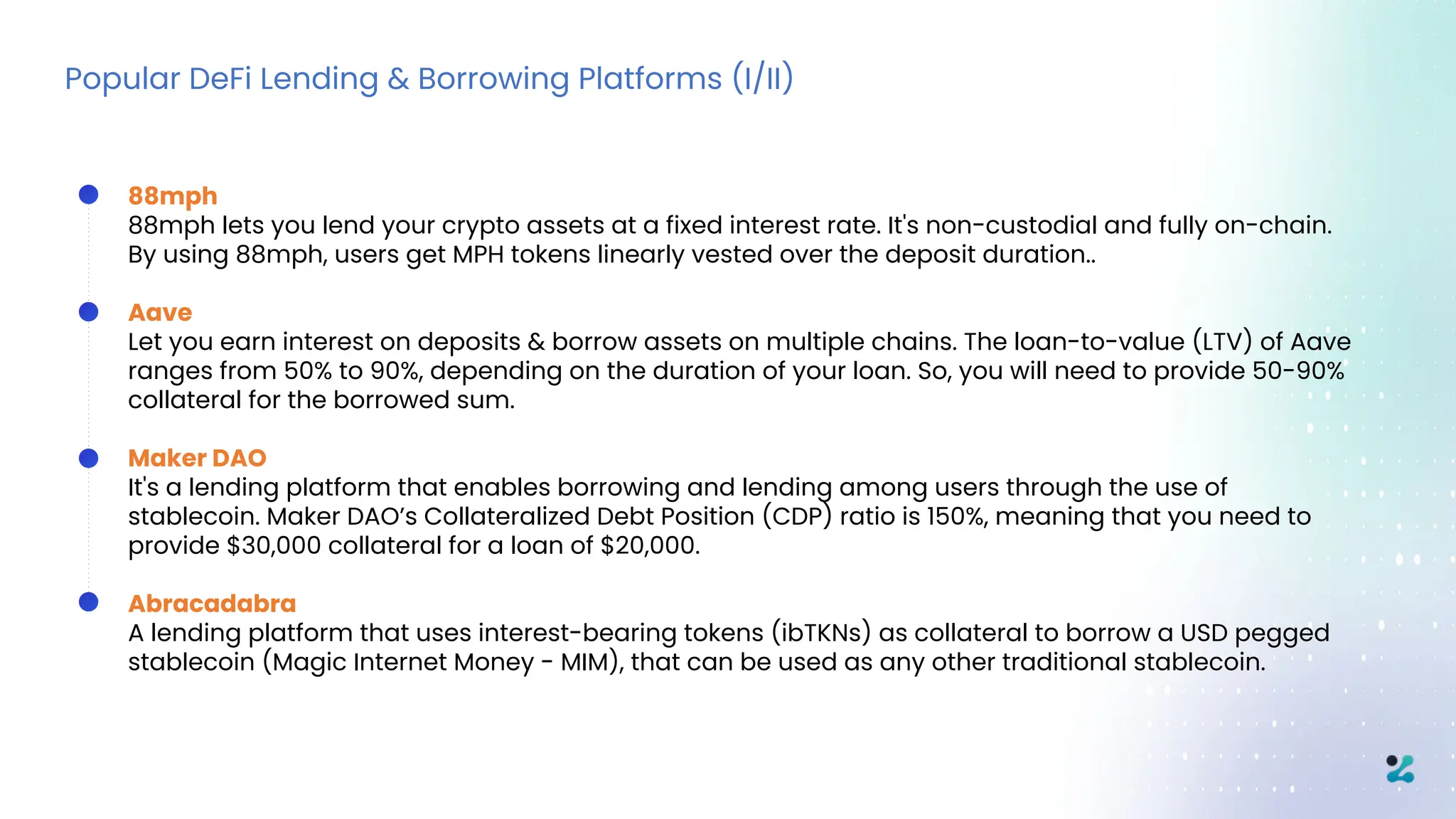DeFi Series – Webinar 3 – The DeFi Use Cases (DEX, Lending) | PDF