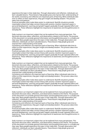 Thinking Routine Reflection Feelings Reflecting on Daily Routines: Insights for Personal Growth and ...