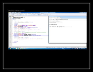 seleccionar mediante opciones
