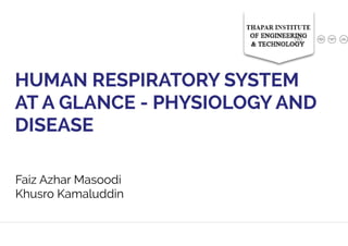 Human respiratory system at a glance : Physiology and disease (link in description)