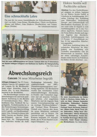 Presseartikel aus der Günzburger Zeitung vom 03.09.2011 