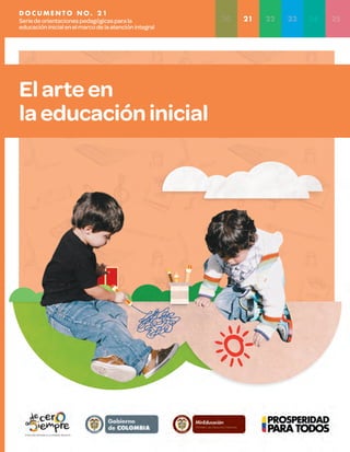 D O C U M E N T O N O . 2 1
Seriedeorientacionespedagógicasparala
educacióninicialenelmarcodelaatenciónintegral
Elarteen
laeducacióninicial
20 21 22 23 24 25
 