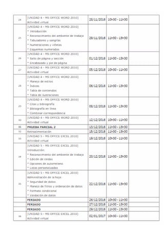 Planificación semestral 