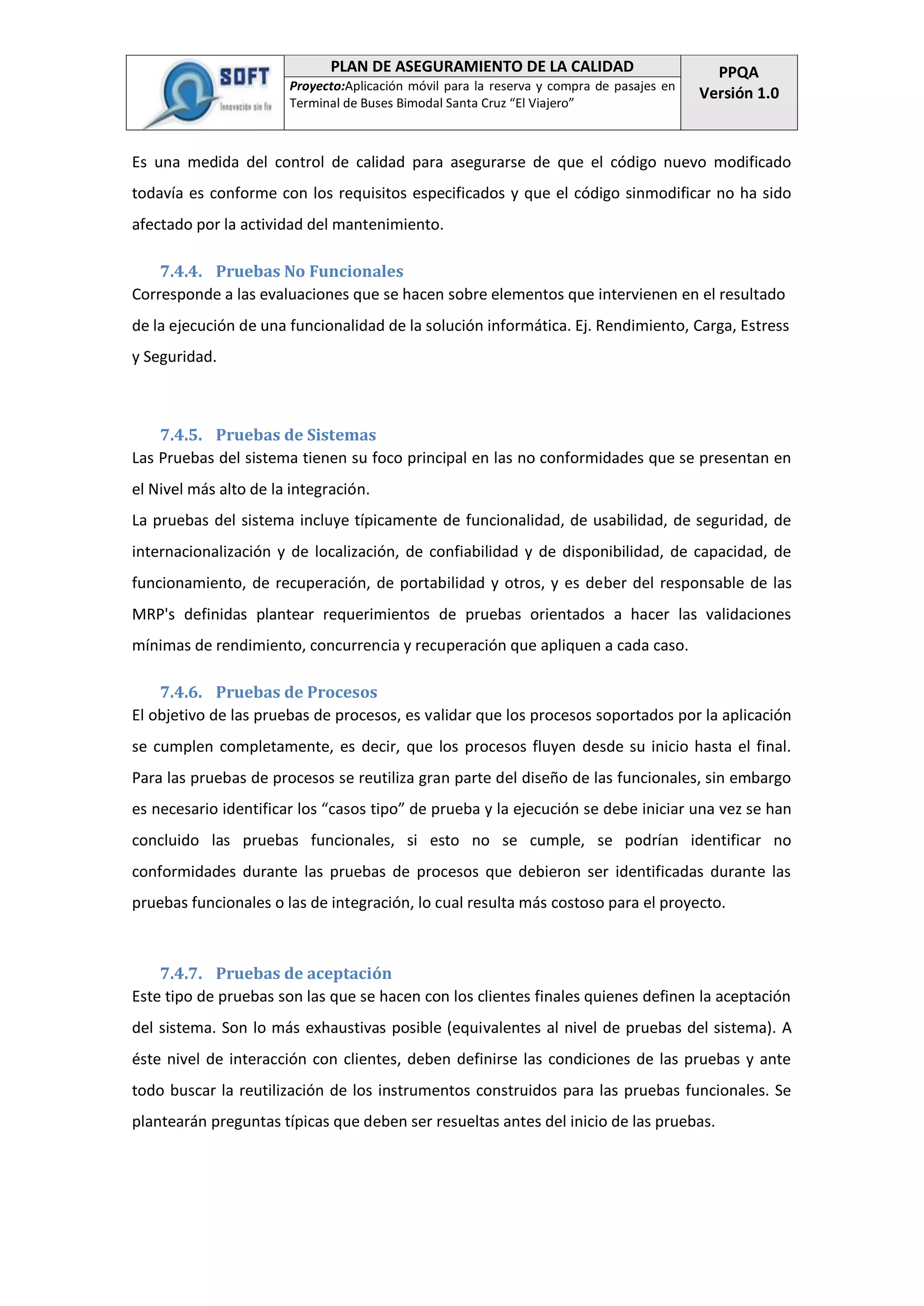 Doc 4 plan de aseguramiento de la calidad (ppqa) | PDF