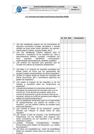 Doc 4 plan de aseguramiento de la calidad (ppqa) | PDF