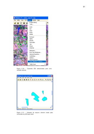 91

Figura 2.70 – Copiando AOI selecionadas para uma
camada vetorial

Figura 2.71 – Exibição do arquivo vetorial criado pela
conversão de AOI para vetor

 