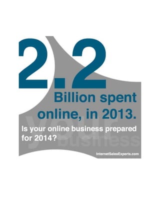 2.2 Billion spent online, in 2013.
