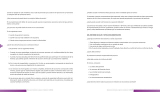 secreto se amplia no solo al médico, sino a todo el personal que accede en el ejercicio de sus funciones    ¿Pueden acceder a la historia clínica personas, entes o entidades ajenas al centro?
     a cualquier dato de la historia clínica .
                                                                                                                 Se requiere el previo consentimiento del interesado, salvo que se hayan disociado los datos personales
     ¿Qué consecuencias puede tener no cumplir el deber de secreto?                                              respecto de los clínicos asistenciales, de modo que quede garantizado el anonimato del paciente .

     El incumplimiento del deber de secreto puede acarrear importantes sanciones tanto de tipo adminis-          ¿Quién puede acceder a la historia de un paciente fallecido?
     trativo como penal .
                                                                                                                 Las personas vinculadas a él por razones familiares o de hecho, salvo que el fallecido lo hubiese prohibi-
     ¿En qué casos se puede revelar el secreto sin ser sancionado?                                               do expresamente por escrito . Igualmente, podrá acceder un tercero si fundamenta que existe un riesgo
                                                                                                                 para su salud debidamente acreditado por un profesional sanitario .
     En los siguientes casos:

      » Cuando el paciente lo autorice                                                                           DEL INFORME DE ALTA Y OTRA DOCUMENTACIÓN
      » Cuando una Ley exija colaborar con la justicia
                                                                                                                 ¿Qué tipo de informes tiene derecho a recibir el paciente?
      » Cuando exista riesgo para terceros o para la colectividad
                                                                                                                   1 . Tiene derecho a obtener los informes médicos relacionados con su proceso asistencial
     ¿Quién tiene derecho de acceso a la historia clínica?                                                         2 . Los certificados acreditativos de su estado de salud
84                                                                                                                 3 . Los partes de baja, confirmación y alta .                                                                  85
       a) El paciente, con los siguientes límites:                                                                 4 En el caso de estar ingresado, una vez finalizado, tiene derecho a recibir del centro un informe de alta .

       » Cuando el acceso perjudique el derecho de terceras personas a la confidencialidad de los datos          ¿Quién debe emitirlo?
         recogidos en interés terapéutico del paciente,
                                                                                                                 El profesional sanitario responsable del proceso .
       » Cuando el acceso perjudique el derecho de los profesionales que participan en la elaboración de la
         historia, que podrán oponer al derecho de acceso la reserva de sus anotaciones subjetivas .             ¿Qué debe constar en el informe de alta?

       b) En el caso de incapacitados o menores de 16 años no emancipados, corresponde el derecho de             Al menos, constarán:
          acceso a las personas que legalmente los representen
                                                                                                                  » Los datos del paciente
       c) Los menores no emancipados con 16 años cumplidos, el derecho de acceso les corresponde a ellos          » Un resumen del historial clínico,
          mismos, puesto que los representantes legales solo pueden acceder a la historia clínica con la au-
          torización expresa del menor . En estos casos los padres y tutores tienen derecho a ser informados      » La actividad asistencial prestada
          acerca del estado de salud del menor .                                                                  » El diagnóstico
                                                                                                                  » Las recomendaciones terapéuticas
       d) Las personas que por su estado físico o psíquico, carezcan de capacidad suficiente a juicio del mé-
          dico que le asiste, el derecho de acceso a la historia será ejercido por las personas vinculadas por
          razones familiares o de hecho .                                                                        ¿Qué derechos tienen todas las personas en relación con la asistencia sanitaria?




                                      Manual para la Información y Atención al Ciudadano en el SESCAM                                             Manual para la Información y Atención al Ciudadano en el SESCAM
 