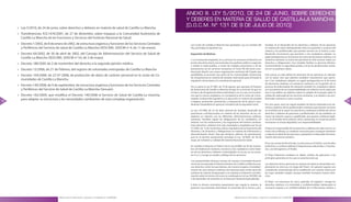 ANEXO III. LEY 5/2010, DE 24 DE jUNIO, SOBRE DERECHOS
                                                                                                              Y DEBERES EN MATERIA DE SALUD DE CASTILLA-LA MANCHA.
     » Ley 5/2010, de 24 de junio, sobre derechos y deberes en materia de salud de Castilla-La Mancha .
                                                                                                              [D.O.C.M. Nº 131 DE 9 DE jULIO DE 2010]
     » Transferencias: R .D .1476/2001, de 27 de diciembre, sobre traspaso a la Comunidad Autónoma de
       Castilla-La Mancha de las Funciones y Servicios del Instituto Nacional de Salud .
     » Decreto 1/2002, de 8 de enero de 2002, de estructura orgánica y funciones de los Servicios Centrales    Las Cortes de Castilla-La Mancha han aprobado y yo, en nombre del             fundizar en el desarrollo de los derechos y deberes de las personas
       y Periféricos del Servicio de salud de Castilla-La Mancha (SESCAM) . (DOCM nº 4, de 11 de enero) .      Rey, promulgo la siguiente Ley                                                en materia de salud, distinguiendo entre los pacientes y usuarios del
                                                                                                                                                                                             sistema y los profesionales que prestan servicio en el mismo y esta-
     » Decreto 64/2002, de 30 de abril de 2002, del Consejo de Administración del Servicio de Salud de         Exposición de Motivos                                                         bleciendo mecanismos que permitan a los ciudadanos adoptar un
       Castilla-La Mancha (SESCAM) . (DOCM nº 54, de 3 de mayo) .                                                                                                                            papel protagonista en el proceso de toma de decisiones relativas a la
                                                                                                               I . La Constitución Española, en su artículo 43, reconoce el derecho a la     asistencia sanitaria . La norma les permitirá no sólo conocer mejor sus
     » Decreto 180/2005 de 2 de noviembre del derecho a la segunda opinión médica .                            protección de la salud y encomienda a los poderes públicos organizar          derechos y obligaciones, sino también facilitar su ejercicio efectivo,
                                                                                                               y tutelar la salud publica, a través de medidas preventivas y de las          incrementando su seguridad jurídica y la de los profesionales sanita-
     » Decreto 15/2006, de 21 de Febrero, del registro de voluntades anticipadas de Castilla-La Mancha         prestaciones de los servicios necesarios . El Título VIII del texto cons-     rios en su quehacer diario .
                                                                                                               titucional diseñó una nueva organización territorial del Estado que
     » Decreto 104/2008, de 22-07-2008, de protección de datos de carácter personal en la Junta de Co-         posibilitaba la asunción por parte de las Comunidades Autónomas               Esta norma no sólo define los derechos de las personas en relación
                                                                                                               de competencias en materia de sanidad, reservando para el Estado la           con la salud, sino que además establece mecanismos que permi-
       munidades de Castilla La Mancha .                                                                       regulación de las bases y la coordinación general .                           tan a los ciudadanos adoptar un papel protagonista en la de toma
                                                                                                                                                                                             de decisiones relativas a la asistencia sanitaria y en la gestión de su
     » Decreto 140/2008, de 9 de septiembre, de estructura orgánica y funciones de los Servicios Centrales     Por su parte la Ley 9/1982, de 10 de agosto, que aprueba el Estatuto          proceso de enfermedad . No obstante también los ciudadanos deben
       y Periféricos del Servicio de Salud de Castilla-La Mancha (Sescam) .                                    de Autonomía de Castilla-La Mancha recoge en su artículo 32 que, en           ser conscientes de sus responsabilidades en relación con la salud, por
                                                                                                               el marco de la legislación básica del Estado y, en su caso, en los térmi-     eso la Ley define sus deberes sobre el cuidado de la propia salud, la
     » Decreto 182/2009, que modifica el Decreto 140/2008 el Servicio de Salud de Castilla-La mancha,          nos que la misma establezca, es competencia de la Junta de Comu-              utilización adecuada de los servicios sanitarios, y el respeto a los pro-
       para adaptar su estructura a las necesidades cambiantes de esta compleja organización .                 nidades el desarrollo legislativo y la ejecución en materia de sanidad        fesionales sanitarios y otros usuarios .
92                                                                                                             e higiene, promoción, prevención y restauración de la salud y coor-                                                                                         93
                                                                                                               dinación hospitalaria en general, incluida la de la seguridad social .        Por otra parte, esta Ley regula también de forma sistemática los de-
                                                                                                                                                                                             rechos y deberes de los profesionales sanitarios que prestan servicios
                                                                                                               La Ley 14/1986, de 25 de abril, General de Sanidad, desarrolló las            en el ámbito de la salud . De esta forma, mediante la definición de los
                                                                                                               previsiones constitucionales en materia de los derechos de los ciu-           derechos y deberes de pacientes y profesionales, la Ley establece un
                                                                                                               dadanos en relación con las diferentes Administraciones públicas              marco de relación seguro y equilibrado, que genere confianza legíti-
                                                                                                               sanitarias . También reguló las obligaciones de los ciudadanos, en            ma, en el ámbito de la relación clínico asistencial, en el que las partes
                                                                                                               relación con las instituciones y los organismos del sistema sanitario .       reconocen su mutua dignidad y sus responsabilidades .
                                                                                                               Estos derechos y deberes han sido modulados y ampliados por la Ley
                                                                                                               41/2002, de 14 de noviembre, básica reguladora de la Autonomía del            El ejercicio responsable de los derechos y deberes de cada cual, en un
                                                                                                               Paciente y de Derechos y Obligaciones en materia de información y             marco de confianza, es condición necesaria para conseguir mantener
                                                                                                               documentación clínica . Hay que destacar, además, las aportaciones            y mejorar la salud de las personas y garantizar el adecuado funciona-
                                                                                                               que en el terreno prestacional introdujo la Ley 16/2003, de 28 de             miento del sistema sanitario .
                                                                                                               mayo, de Cohesión y Calidad del Sistema Nacional de Salud .
                                                                                                                                                                                             III La Ley consta de 60 artículos, se estructura en 6 títulos, uno de ellos
                                                                                                               En Castilla-La Mancha el Título II de la Ley 8/2000, de 30 de noviem-         preliminar, y contiene además 6 disposiciones adicionales, 2 transito-
                                                                                                               bre, de Ordenación Sanitaria, reconoce a los ciudadanos como titula-          rias, una derogatoria y 4 finales .
                                                                                                               res de los derechos y deberes contemplados en la Ley, en sus artícu-
                                                                                                               los 4 y 5, y recoge un amplio catálogo de los primeros .                      El Título Preliminar establece el objeto, ámbito de aplicación y los
                                                                                                                                                                                             principios generales en los que se sustenta esta Ley .
                                                                                                               Con posterioridad, diversas normas de nuestra Comunidad Autonó-
                                                                                                               mica han incorporado al Sistema Sanitario de Castilla-La Mancha nue-          Los derechos de las personas en materia de salud se desarrollan am-
                                                                                                               vos derechos, entre los que destaca, de manera singular, el estableci-        pliamente en esta Ley a lo largo del Título I . En general supone una
                                                                                                               miento de unos tiempos máximos de respuesta para recibir atención             compilación sistematizada de lo establecido con carácter básico por
                                                                                                               sanitaria de carácter programado y no urgente y el derecho a la infor-        las Leyes estatales citadas, aunque también incorpora nuevos dere-
                                                                                                               mación sobre la misma, tal como se contempla en la Ley 24/2002, de            chos .
                                                                                                               5 de diciembre, de Garantías en la Atención Sanitaria Especializada .
                                                                                                                                                                                             El Título I se estructura en cinco capítulos . El Capítulo I recoge los
                                                                                                               II Ante la diversa normativa preexistente que regula la materia, la           derechos relativos a la intimidad y confidencialidad, destacando el
                                                                                                               presente Ley pretende sistematizar el contenido de la misma y pro-            necesario respeto a la confidencialidad de la información relativa a


                                  Manual para la Información y Atención al Ciudadano en el SESCAM                                                           Manual para la Información y Atención al Ciudadano en el SESCAM
 