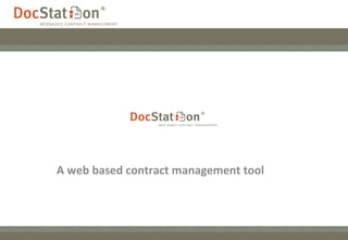 A web based contract management tool 