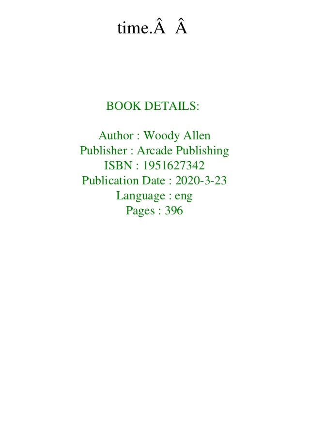 Arcade publishing woody allen series Arcade publishing woody allen series