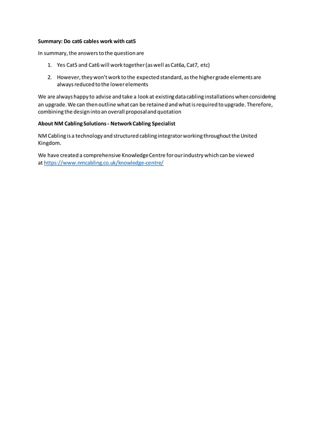 Do cat6 cables work with cat5