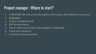 Docathon: How to write (good) documentation | PPT