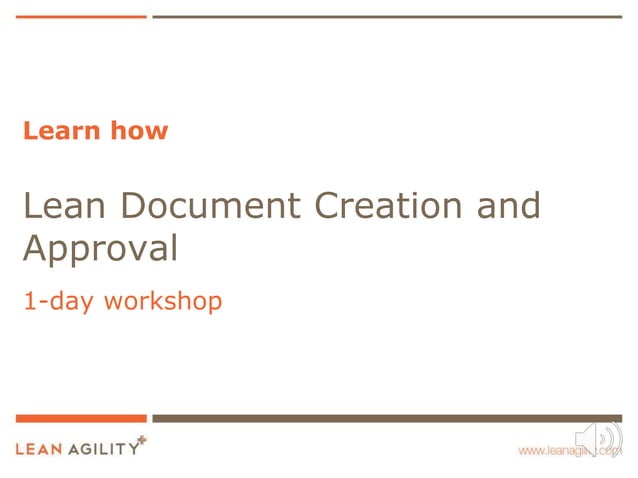 Lean for document creation and approval | PPTX