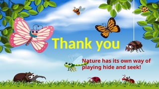 Nature has its own way of
playing hide and seek!
Thank you
 
