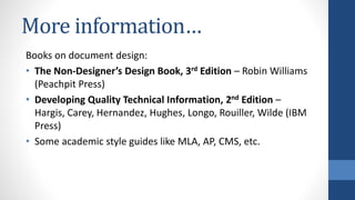 Document Design: Basic Principles | PPTX