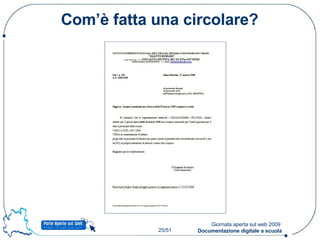 Com’è fatta una circolare? 