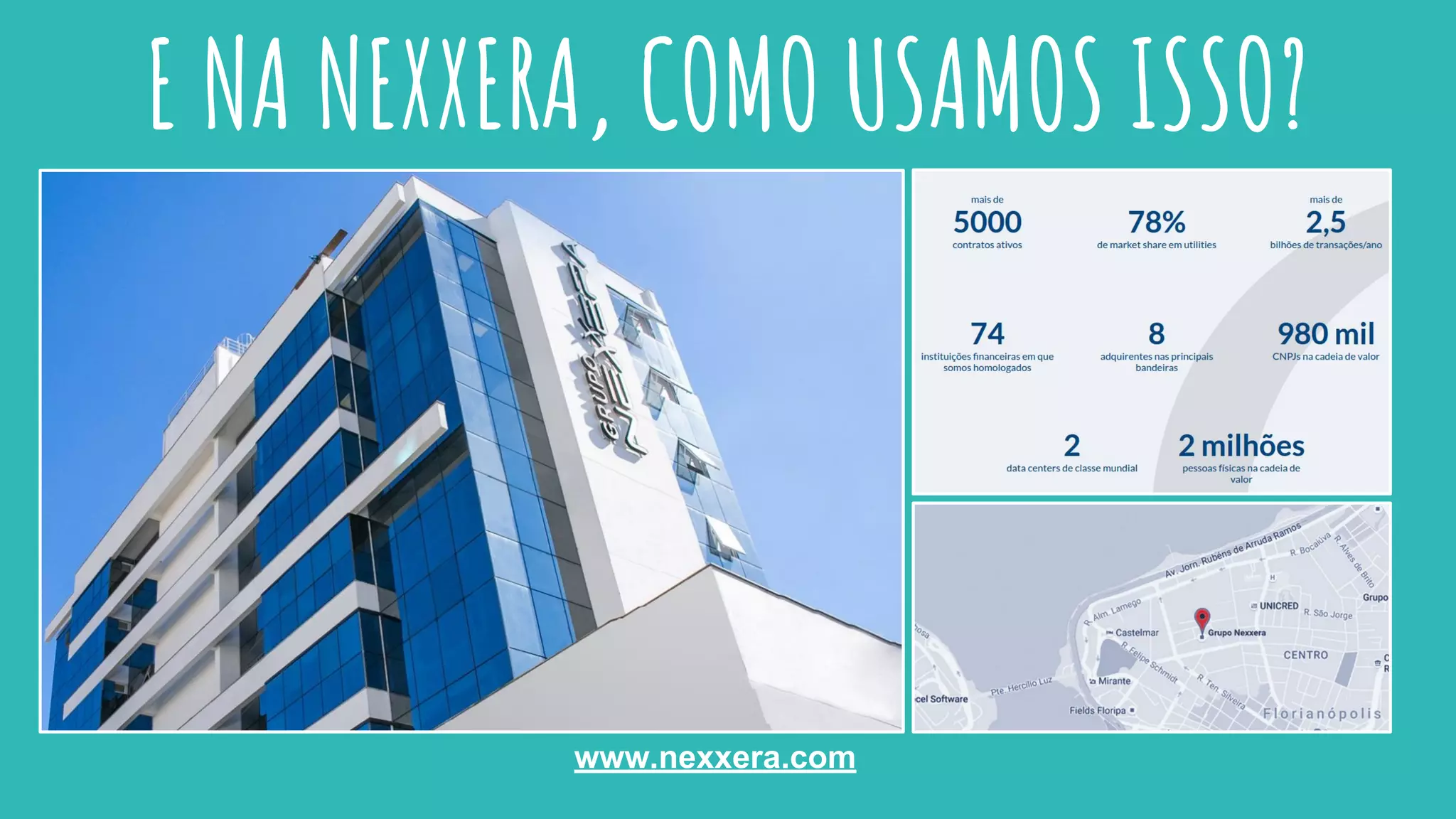E NA NEXXERA, COMO USAMOS ISSO?
www.nexxera.com
 