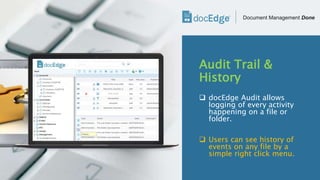 Docedge Logo docEdge - Enterprise Document Management Platform | PPTX