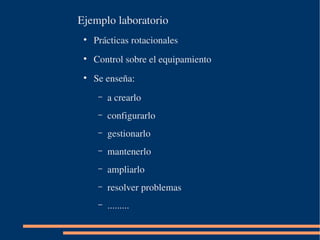 Docencia Redes con Open Source