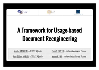 A Framework for Usage-based Document Reengineering