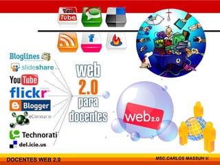 DOCENTES WEB 2.0   MSC.CARLOS MASSUH V.
 