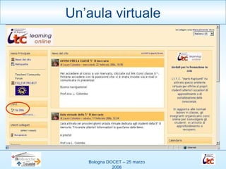 Un’aula virtuale 