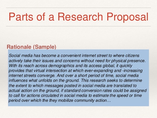 uses of a research proposal