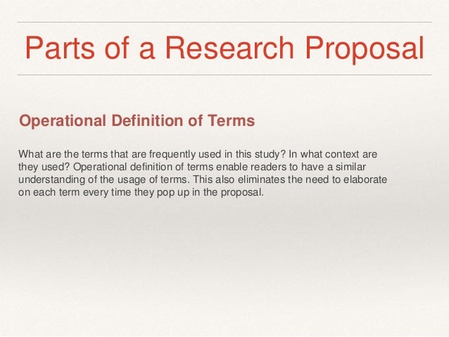 Define research proposal