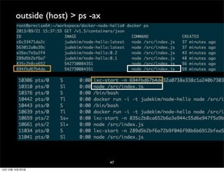 outside (host) > ps -ax

47
13년 10월 15일 화요일

 