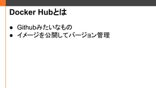 Docker HubȤ
 Githubߤʤ
 `򹫿ƥЩ`
 