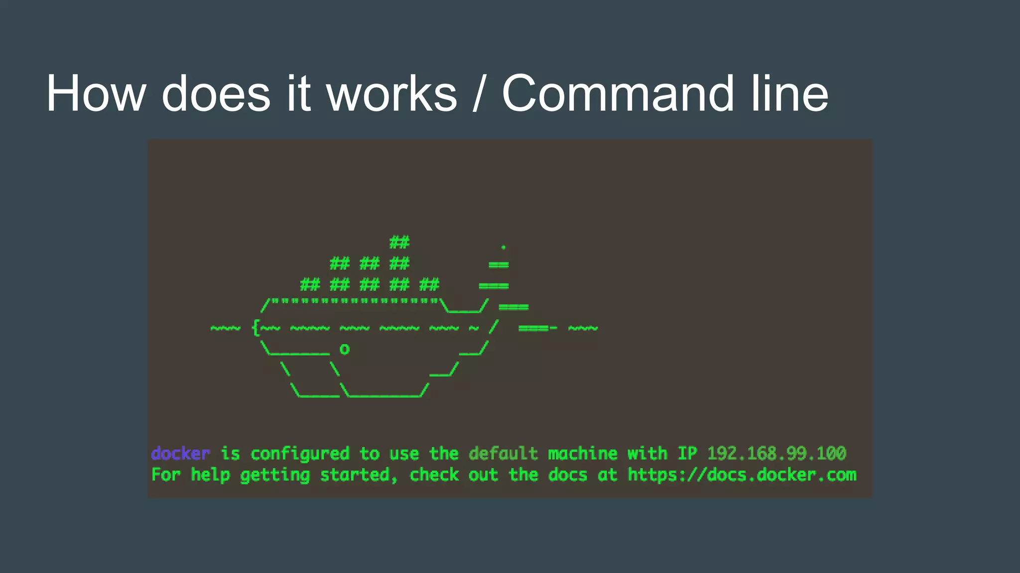 How does it works / Command line
 