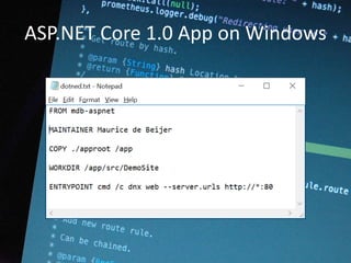 ASP.NET Core 1.0 App on Windows
 