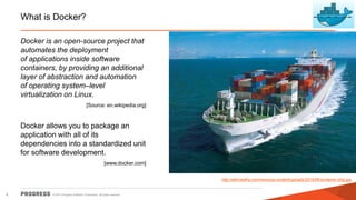Docker - A high level introduction to dockers and containers | PPTX