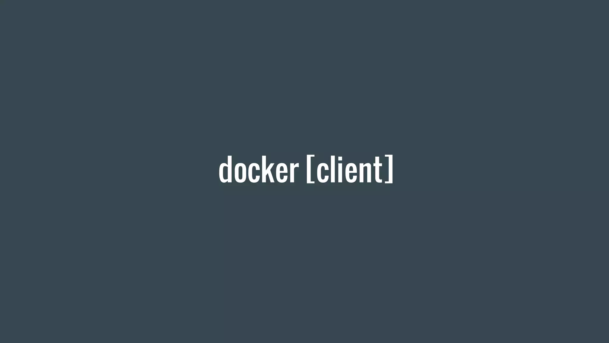 docker [client]
 