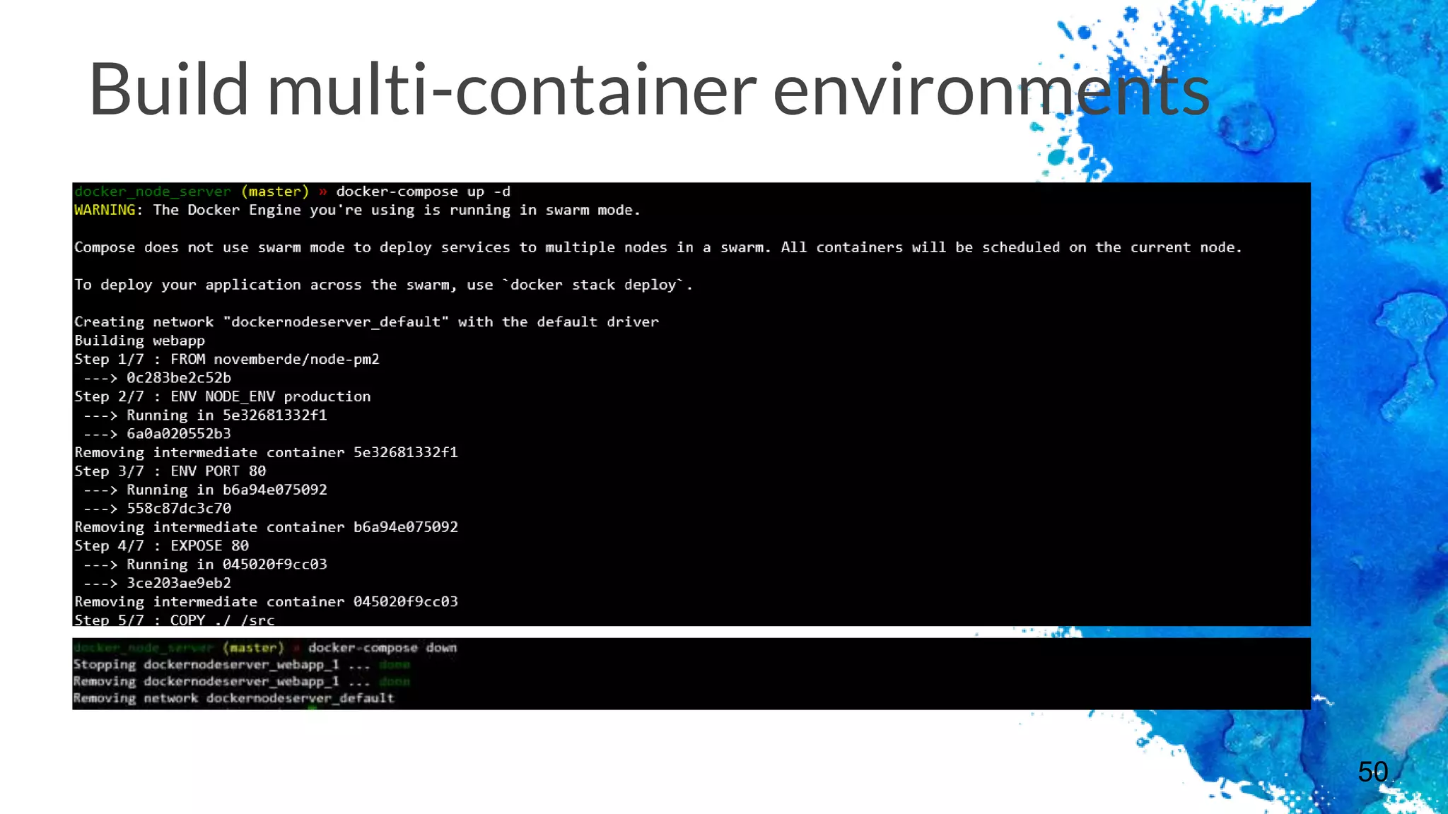 50
Build multi-container environments
 