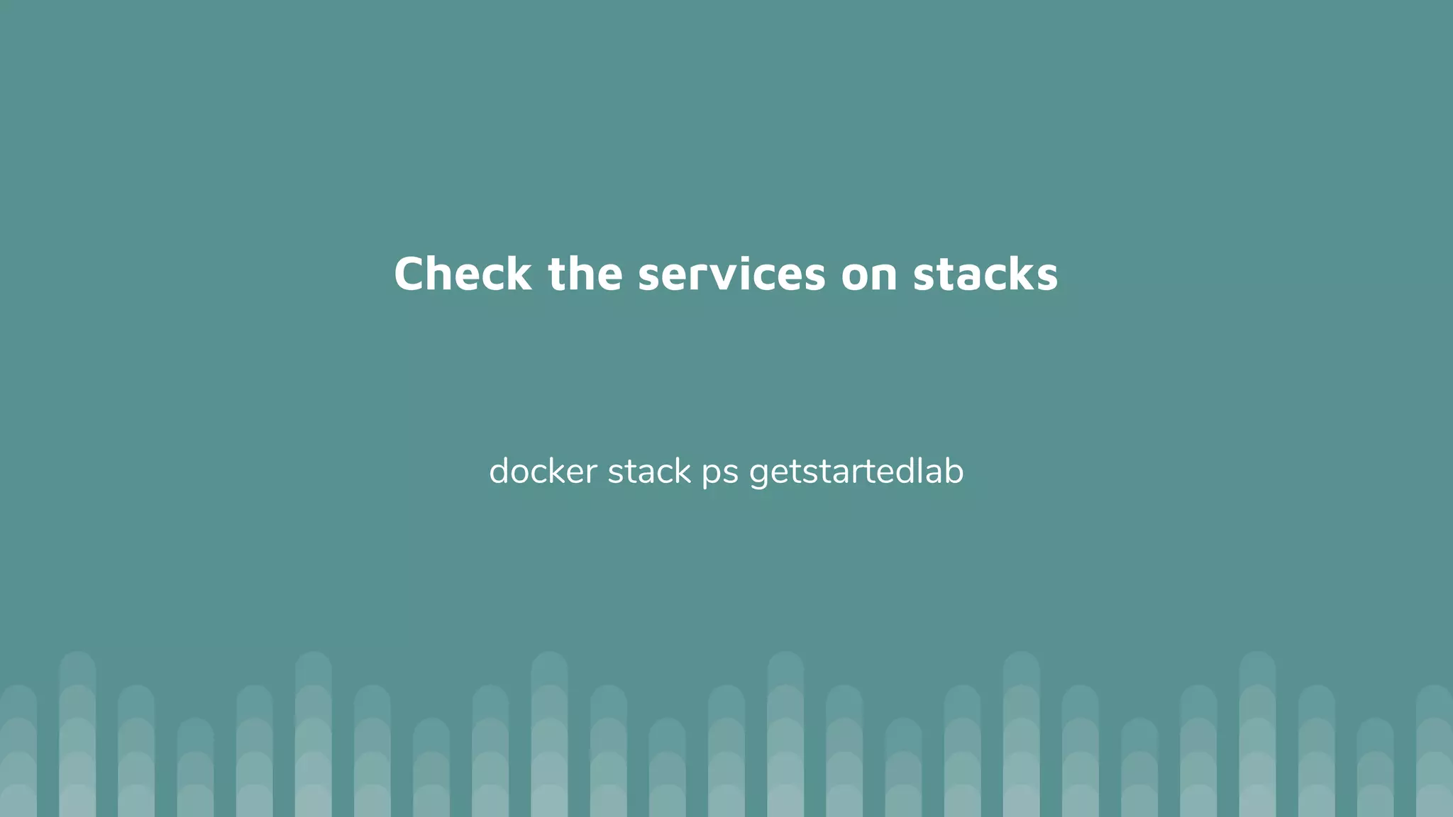 Check the services on stacks
docker stack ps getstartedlab
 