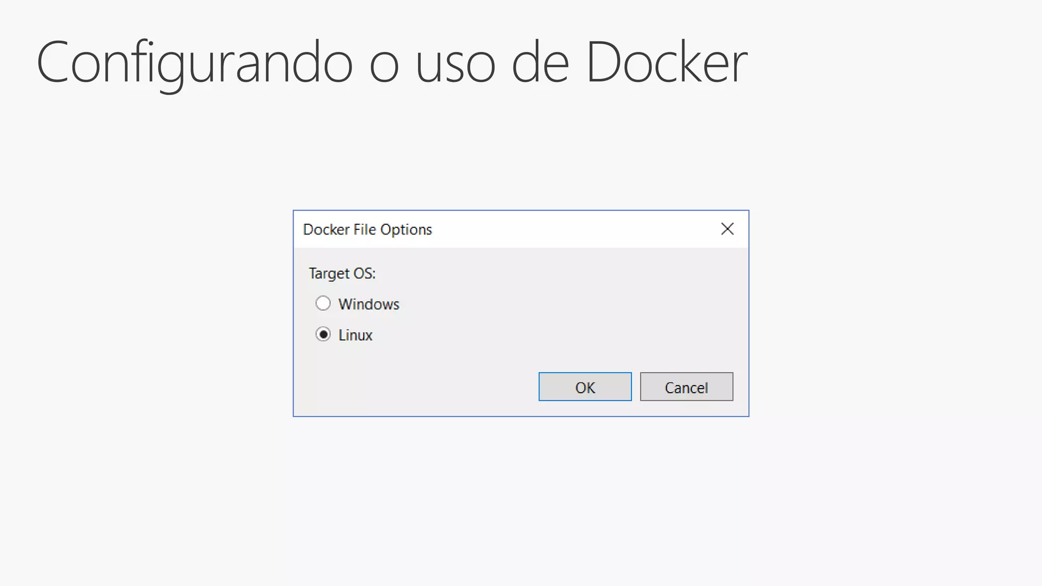 Configurando o uso de Docker
 