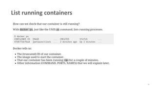 50
List running containers
 