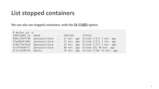 59
List stopped containers
 