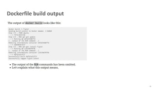 Dockerfile build output
68
 