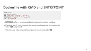 Dockerfile with CMD and ENTRYPOINT
80
 