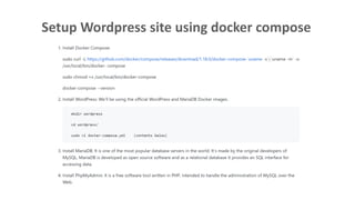 Setup Wordpress site using docker compose
 