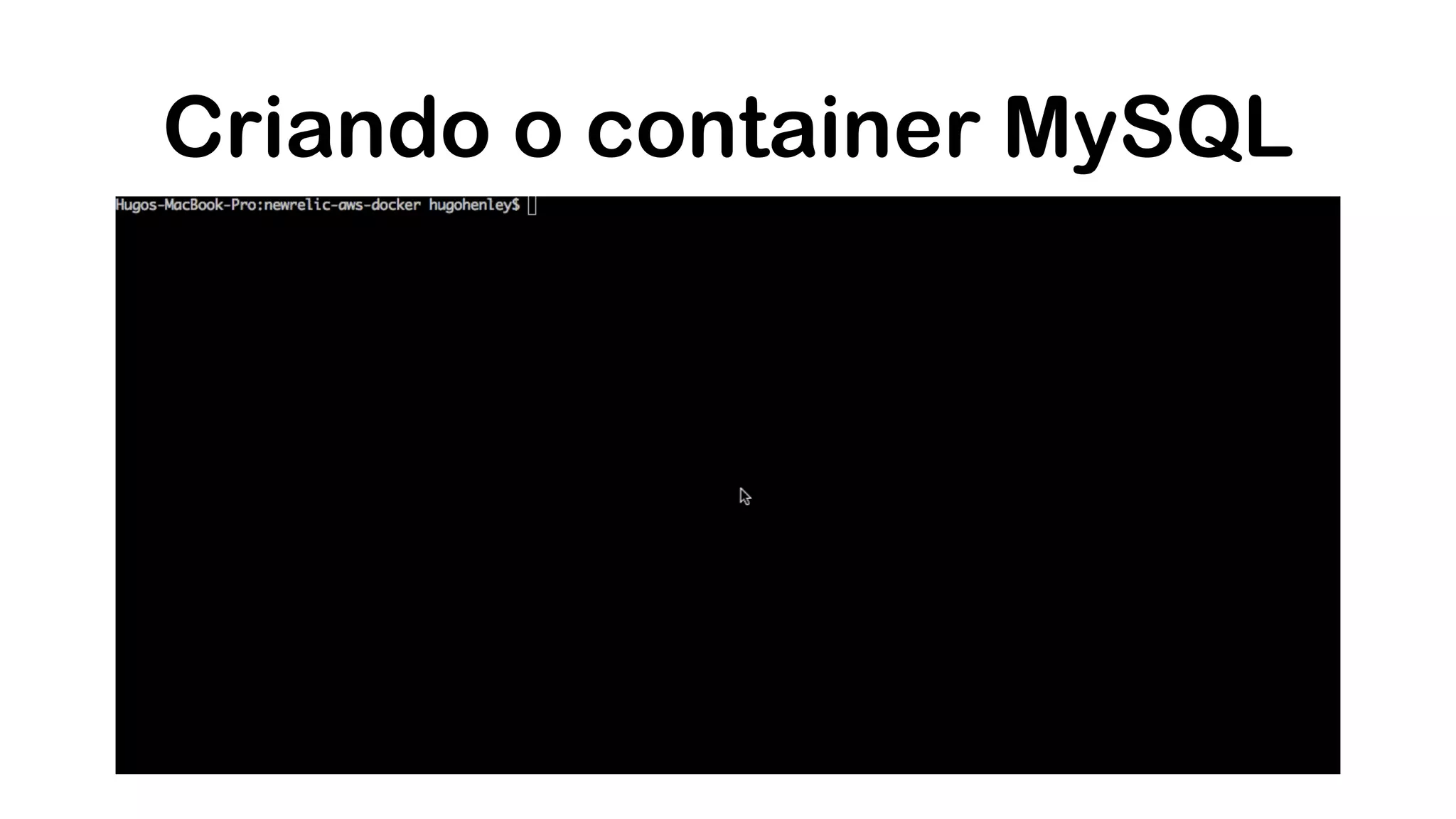 Criando o container MySQL 