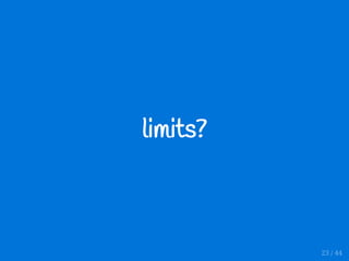 limits?
23 / 44
 