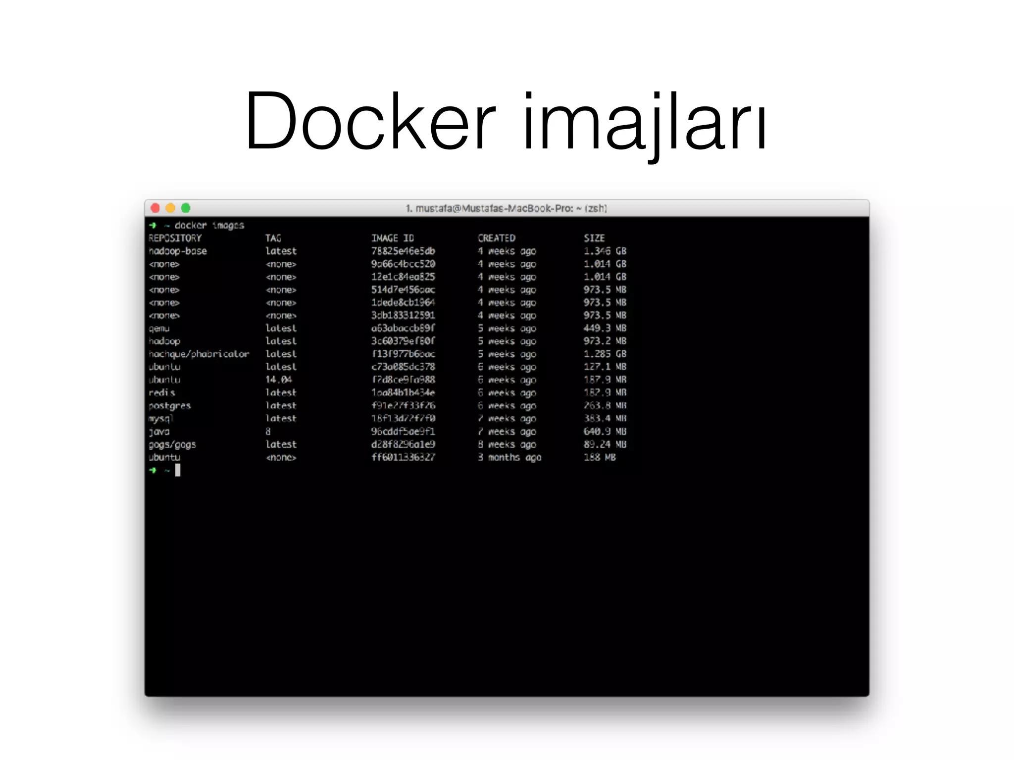 Docker imajları
 