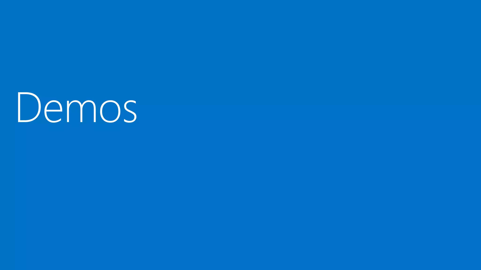 Demos
 