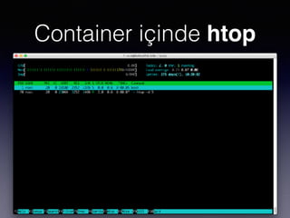 Container içinde htop
 