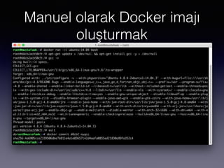 Manuel olarak Docker imajı
oluşturmak
 